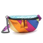 Sac banane en cuir irisé multicolore élégant et tendance