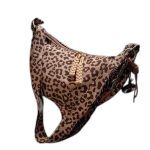 Sac banane léopard à bandoulière en cuir animalier tendance