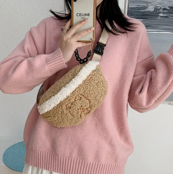 sac ceinture moumoute enfant