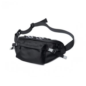 Sac banane XL en damier noir et blanc pour homme