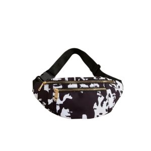 Sac banane imperméable noir et blanc