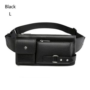 Zoom sur le détail cuir du sac banane casual