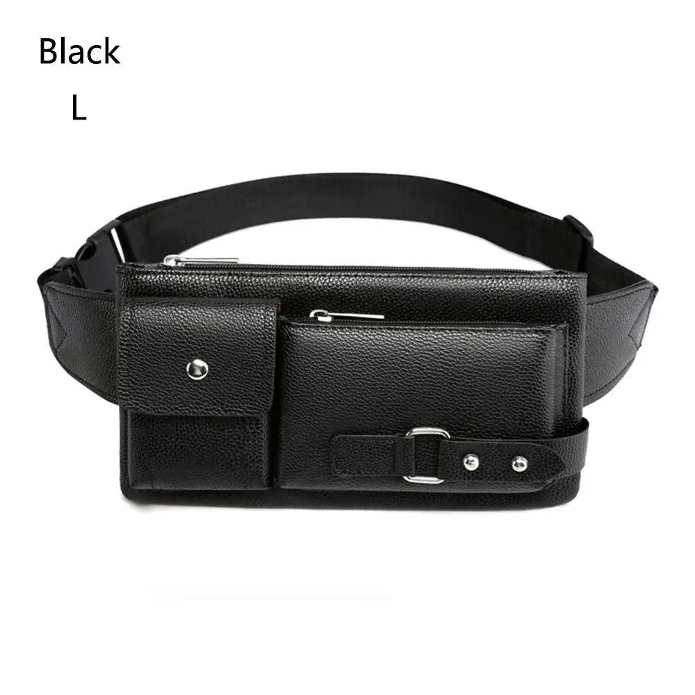 Zoom sur le détail cuir du sac banane casual