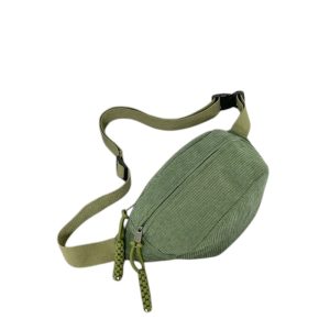 Sac banane femme tendance vert en cuir élégant