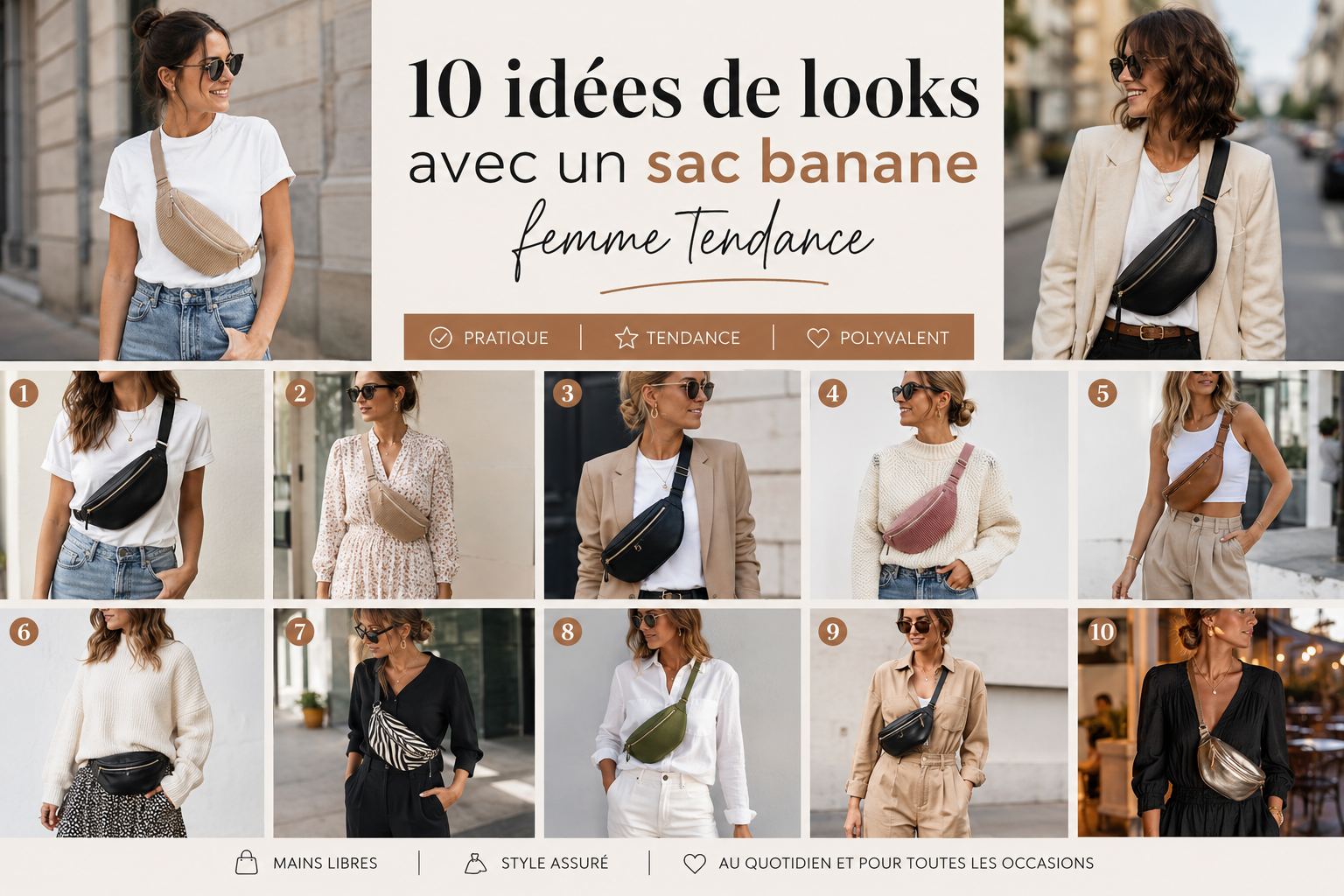 10 idées de look avec un sac banane