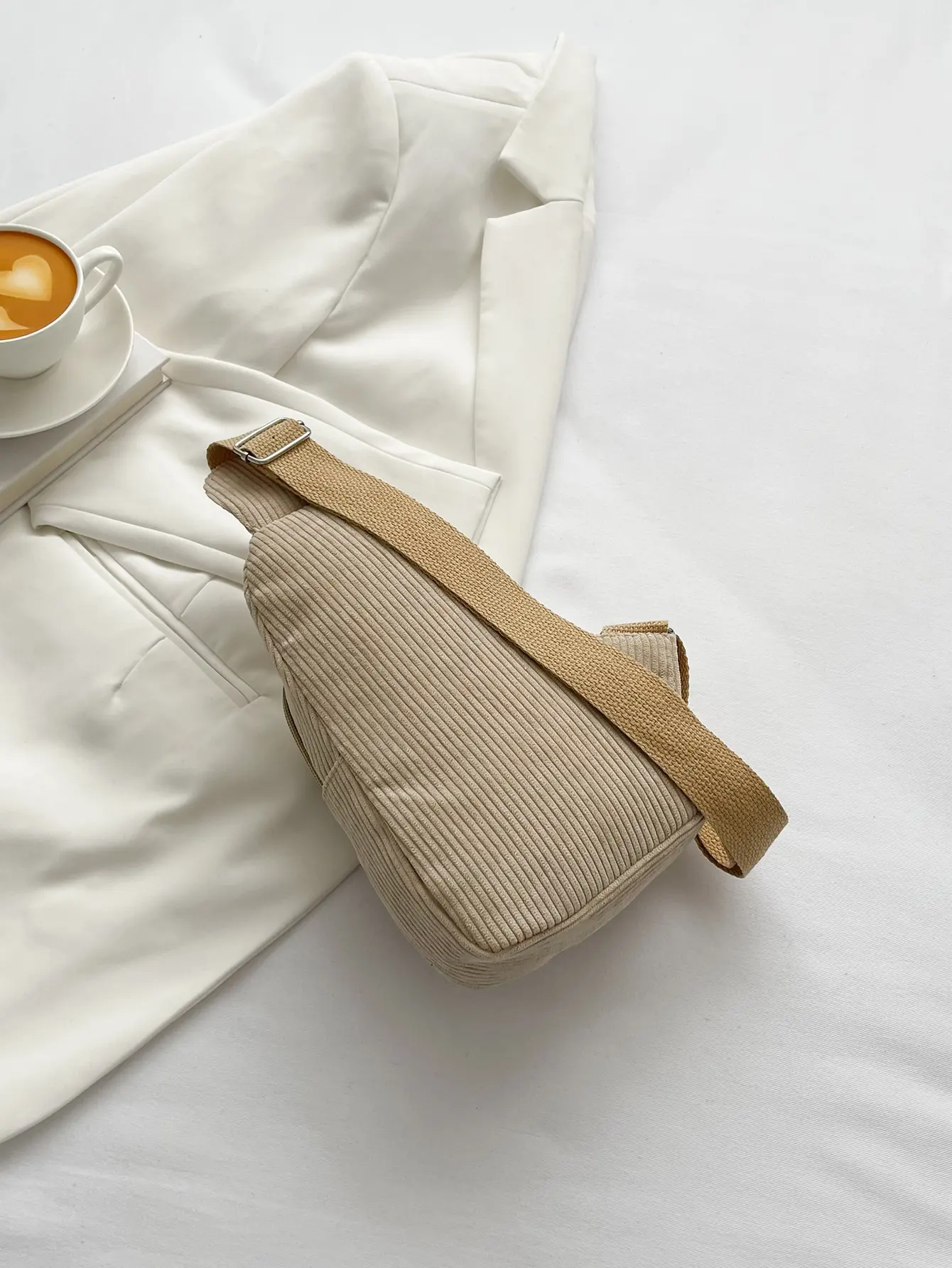 sac de poitrine mode en velours côtelé
