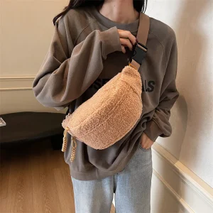 sac banane moumoute en velours côtelé