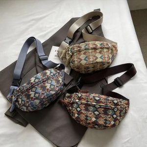 sac banane univers en velours côtelé Bohemia pour femme