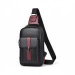 Sac de poitrine homme en cuir élégant