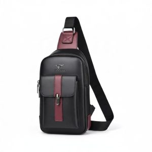 Sac de poitrine homme en cuir élégant