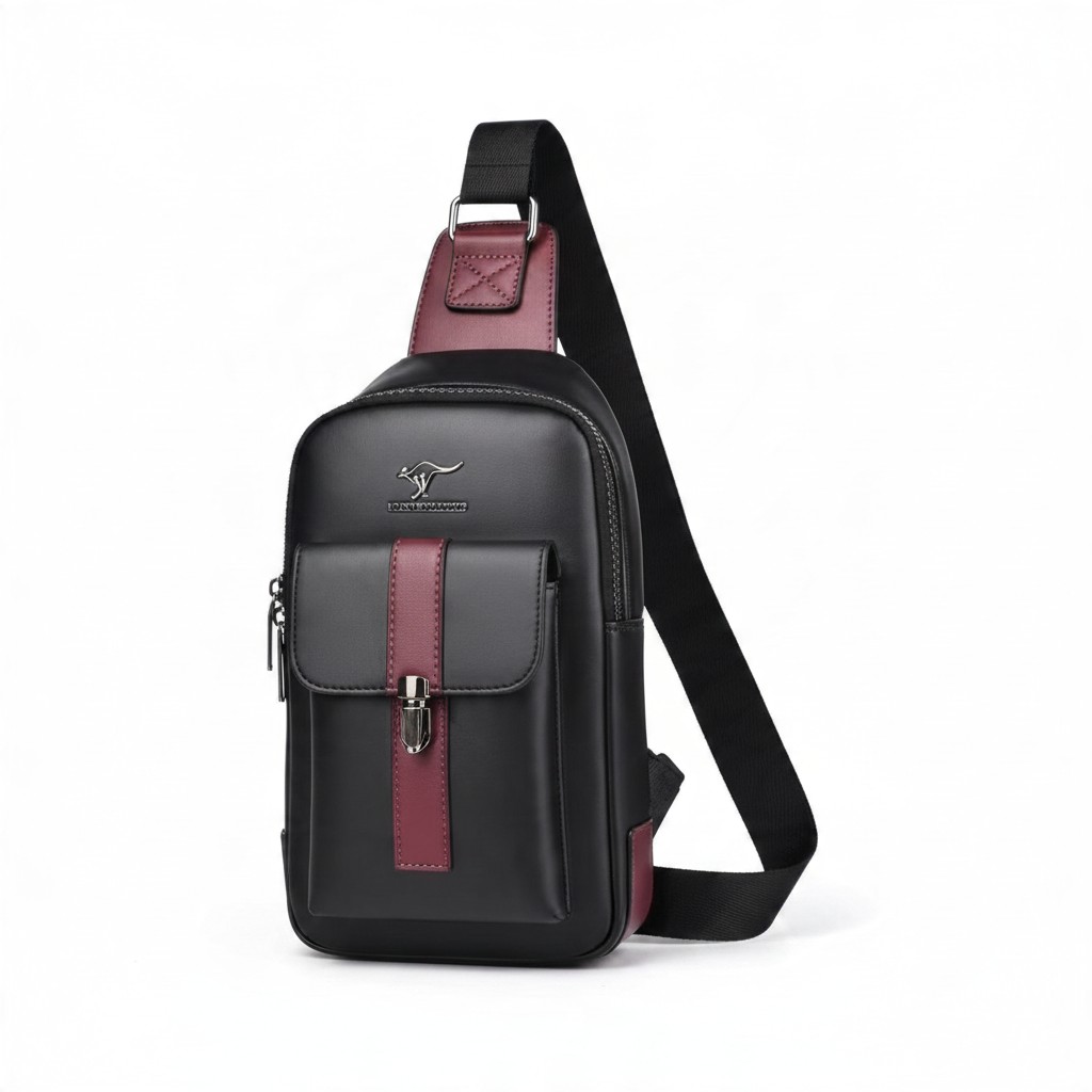Sac de poitrine homme en cuir élégant