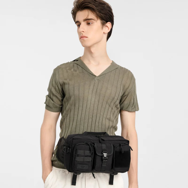 Sac banane homme en tissu stylé idéal pour accessoires de mode masculine