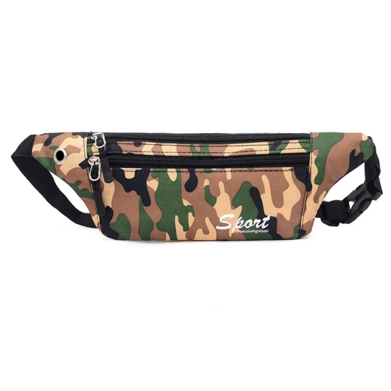 Sac banane sport camouflage portable pour activités outdoor